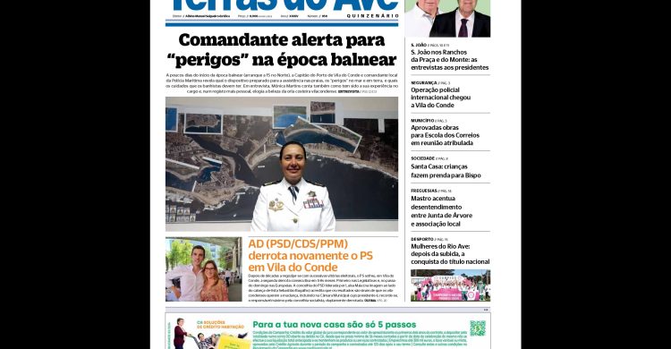 Aqui está o seu jornal Terras do Ave. Veja o que traz