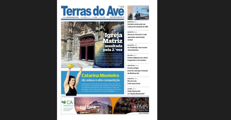 Em Vila do Conde sai hoje o seu jornal Terras do Ave