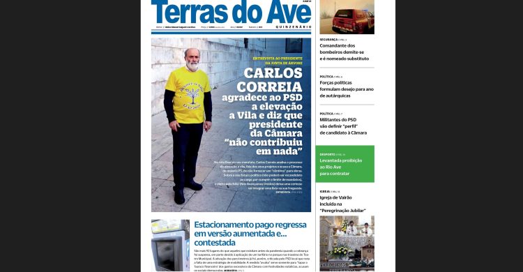 Aí está uma nova edição do seu jornal Terras do Ave