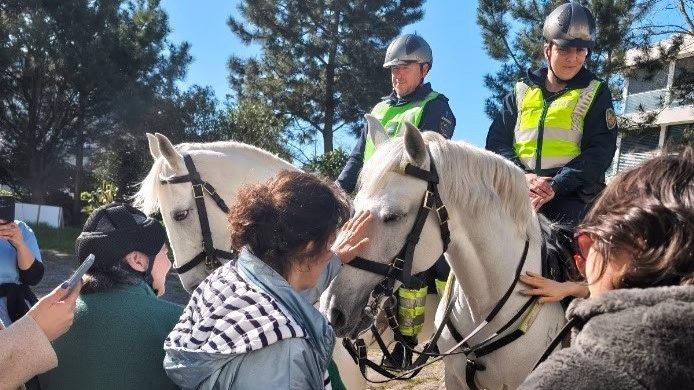 Vila do Conde: cavalaria da GNR levou “alegria” a utentes de lar (com fotos)