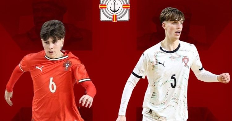 Jogadores de Vila do Conde na goleada de Portugal